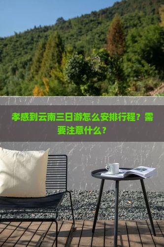 孝感到云南三日游怎么安排行程？需要注意什么？