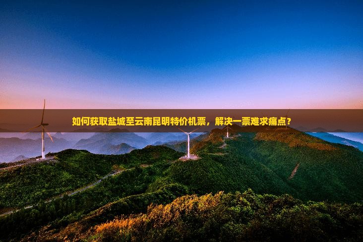 如何获取盐城至云南昆明特价机票，解决一票难求痛点？