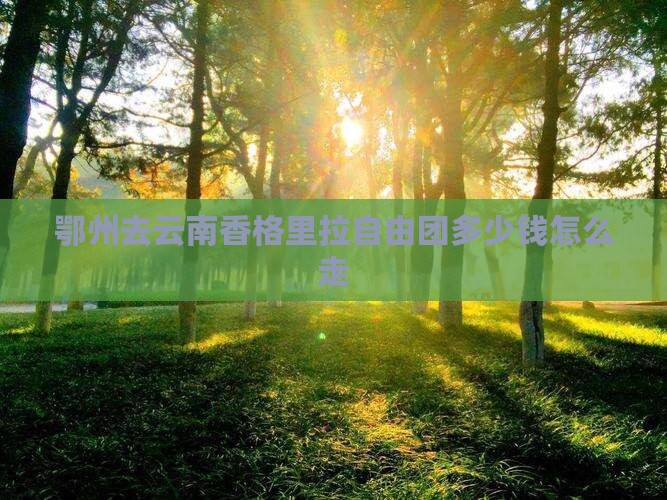 鄂州去云南香格里拉自由团