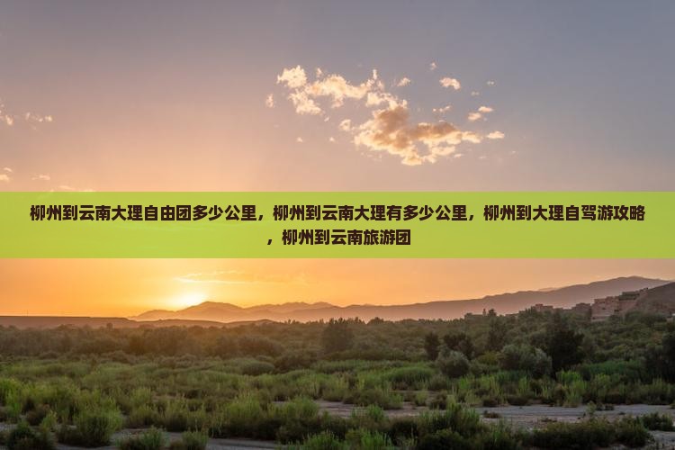 柳州到云南大理自由团