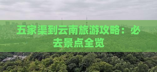 五家渠到云南景点