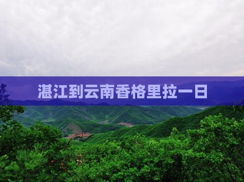 湛江到云南香格里拉一日