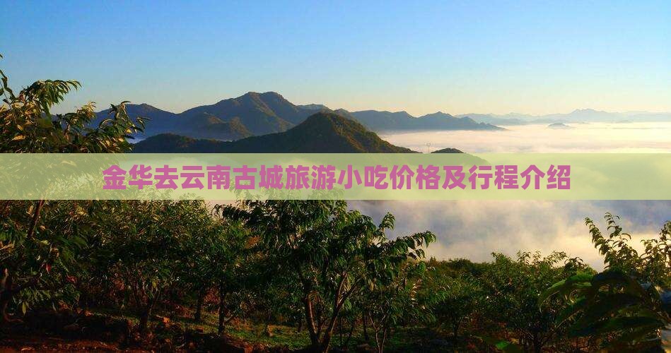 金华去云南古城旅游小吃