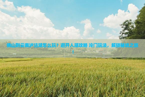 佛山到云南泸沽湖哪里玩