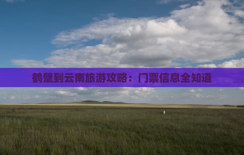 鹤壁去云南门票