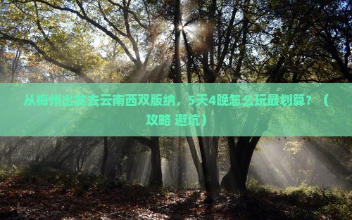 梅州去云南西双版纳旅行社