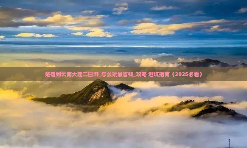 楚雄到云南大理二日游