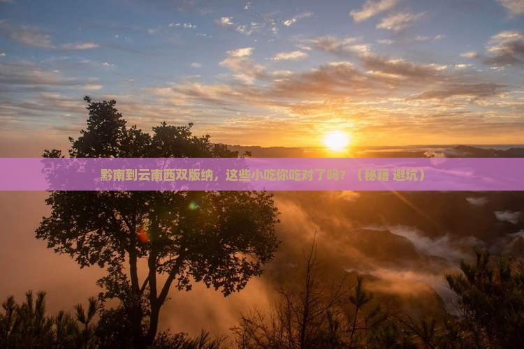 黔南到云南西双版纳旅游小吃