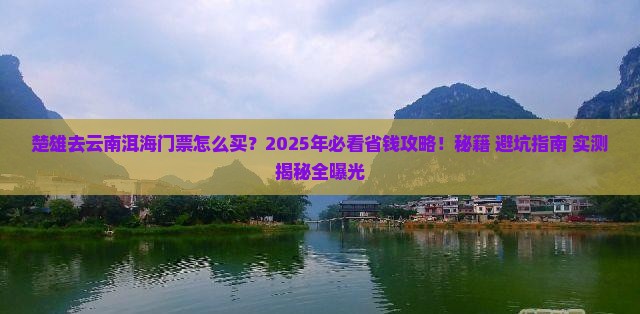 楚雄去云南洱海门票