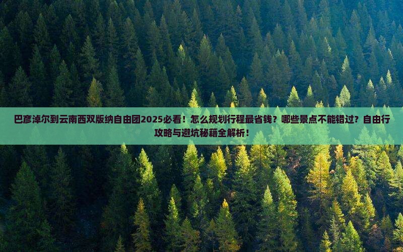 巴彦淖尔到云南西双版纳自由团