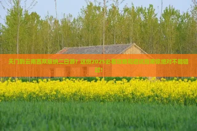 天门到云南西双版纳二日游