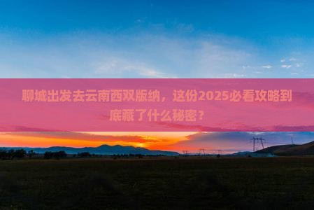聊城到云南西双版纳必去地