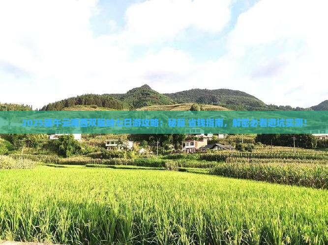 端午节到云南西双版纳七日游
