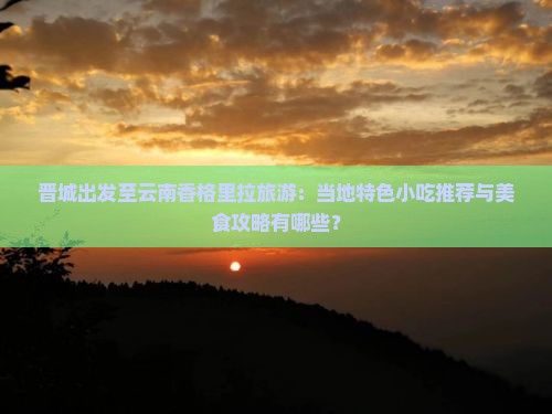 晋城出发至云南香格里拉旅游：当地特色小吃推荐与美食攻略有哪些？