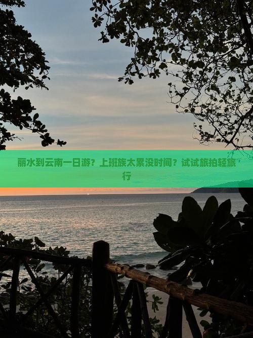 丽水到云南一日游？上班族太累没时间？试试旅拍轻旅行
