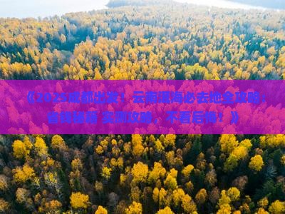成都去云南洱海必去地