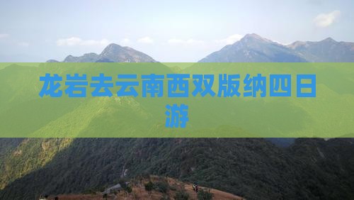 龙岩去云南西双版纳四日游
