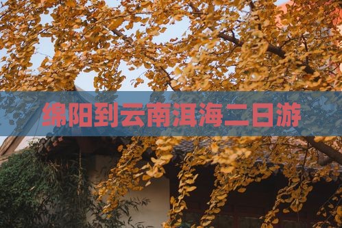 绵阳到云南洱海二日游