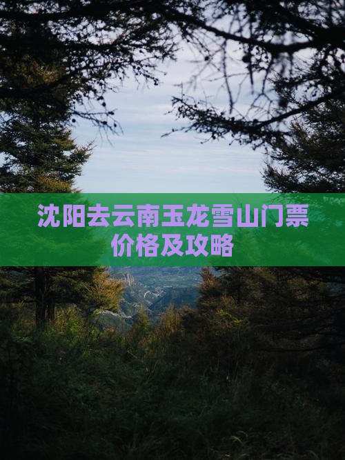 沈阳去云南玉龙雪山门票价格及攻略