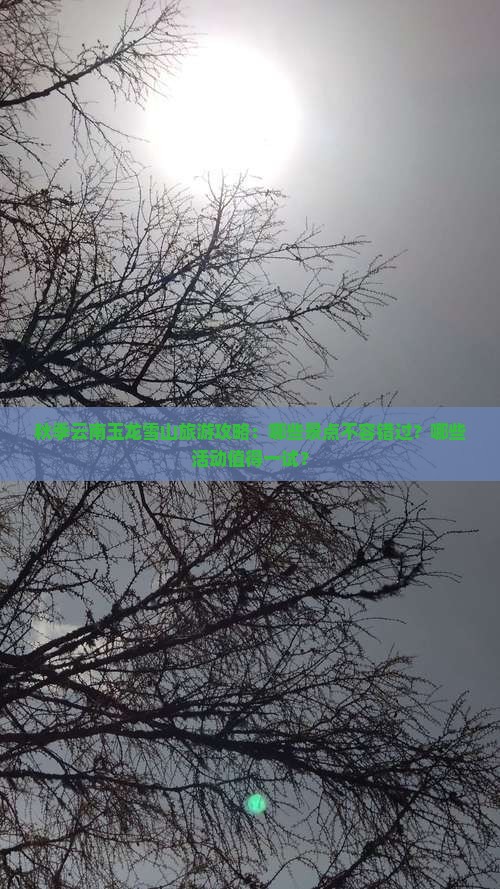 秋季云南玉龙雪山旅游攻略：哪些景点不容错过？哪些活动值得一试？