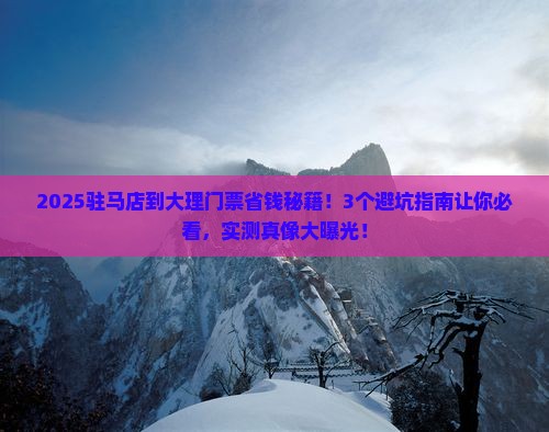 驻马店到云南大理门票