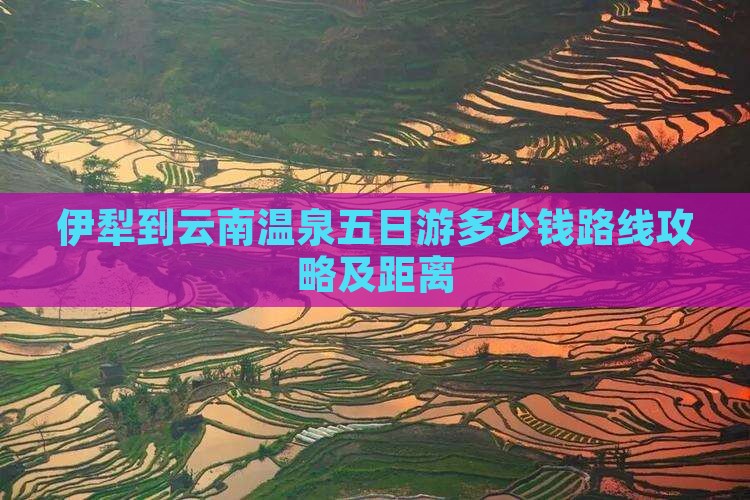 伊犁到云南温泉五日游