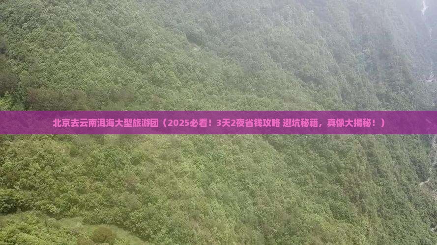 北京去云南洱海大型旅游团