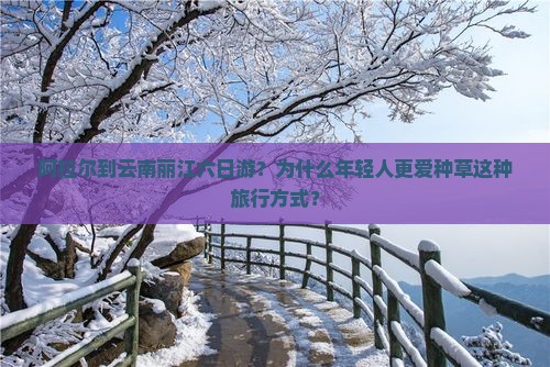 阿拉尔到云南丽江六日游？为什么年轻人更爱种草这种旅行方式？
