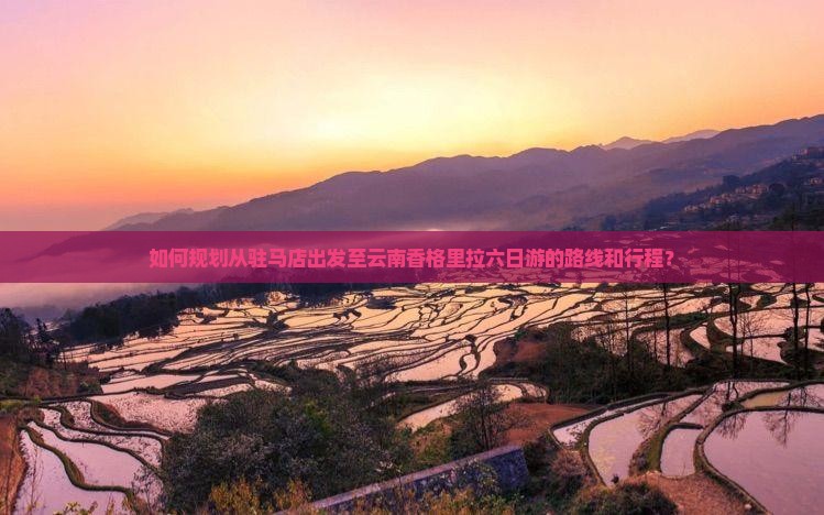 如何规划从驻马店出发至云南香格里拉六日游的路线和行程？