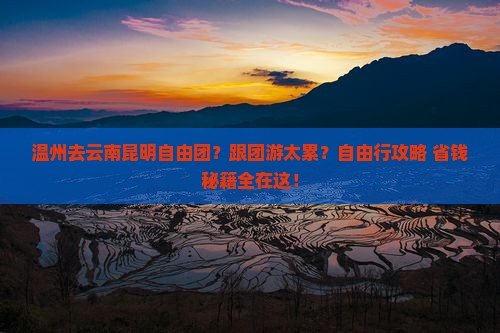 温州去云南昆明自由团