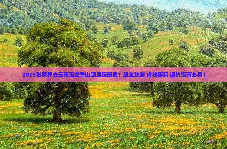 张家界去云南玉龙雪山哪里玩