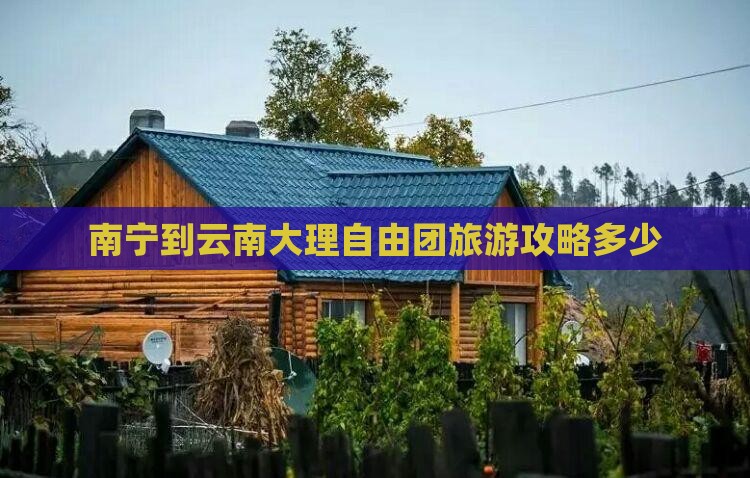 南宁到云南大理自由团