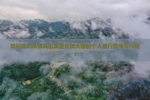 如何规划从铁岭出发至云南大理的个人旅行路线与行程？