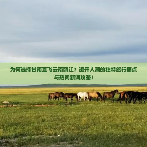 为何选择甘南直飞云南丽江？避开人潮的独特旅行痛点与热词新词攻略！