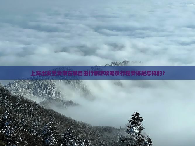 上海出发至云南古城自由行旅游攻略及行程安排是怎样的? 上海出发至云南古城自由行旅游攻略及行程安排是怎样的?