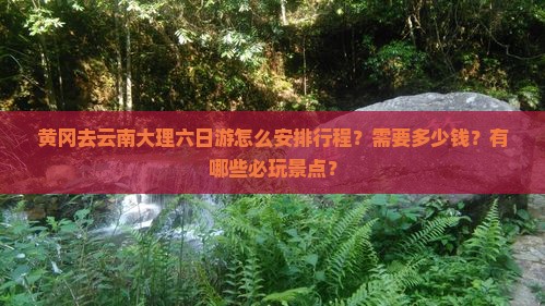 黄冈去云南大理六日游怎么安排行程？需要多少钱？有哪些必玩景点？