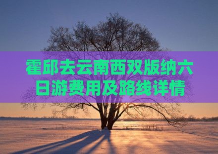 霍邱去云南西双版纳六日游费用及路线详情