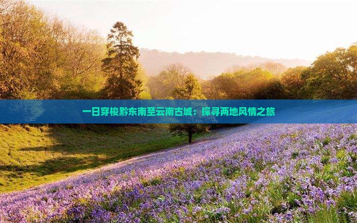 一日穿梭黔东南至云南古城：探寻两地风情之旅