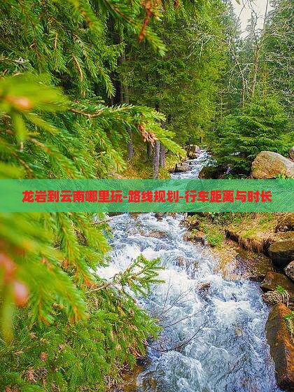 龙岩到云南哪里玩-路线规划-行车距离与时长