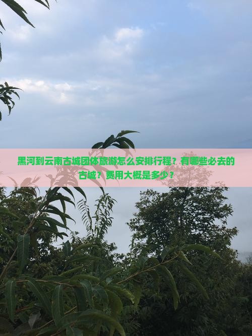 黑河到云南古城团体旅游怎么安排行程？有哪些必去的古城？费用大概是多少？
