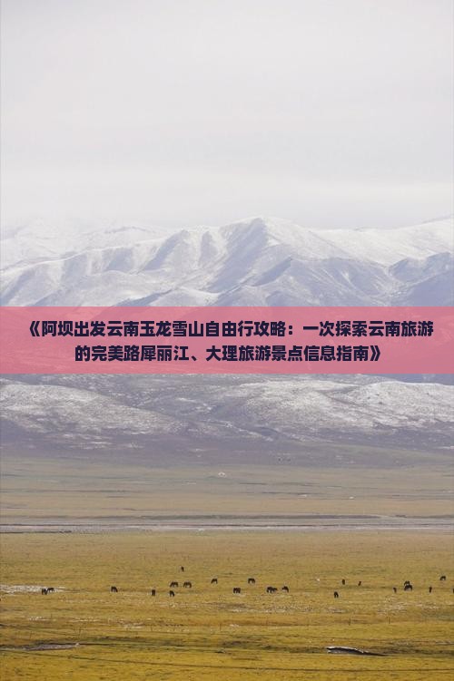 《阿坝出发云南玉龙雪山自由行攻略：一次探索云南旅游的完美路犀丽江、大理旅游景点信息指南》