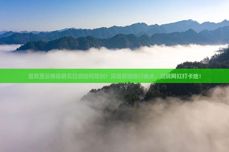 宜宾至云南昆明五日游如何规划？深度解锁旅行痛点，玩转网红打卡地！