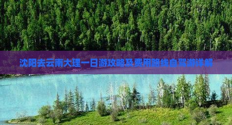 沈阳去云南大理一日游攻略及费用路线自驾游详解
