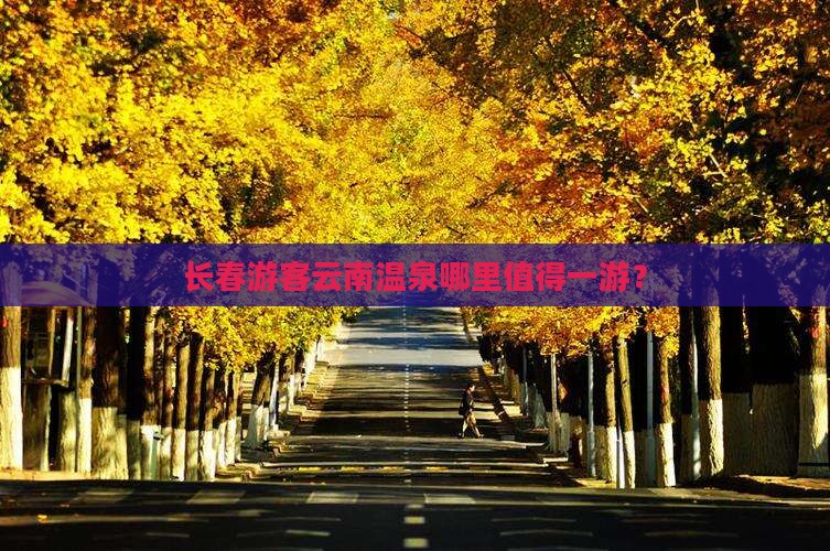 长春游客云南温泉哪里值得一游？