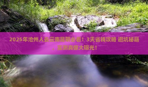 沧州去云南昆明攻略