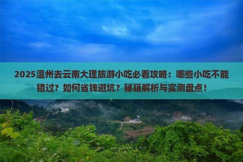 温州去云南大理旅游小吃