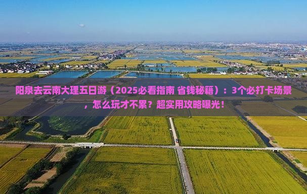 阳泉去云南大理五日游
