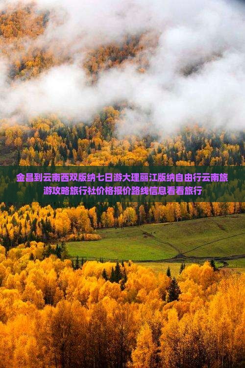 金昌到云南西双版纳七日游大理丽江版纳自由行云南旅游攻略旅行社价格报价路线信息看看旅行