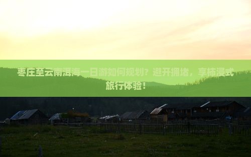 枣庄至云南洱海一日游如何规划？避开拥堵，享柿浸式旅行体验！
