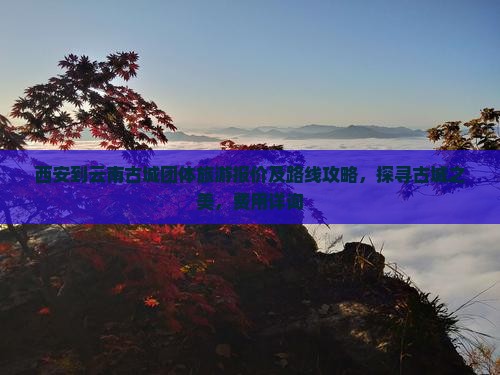 西安到云南古城团体旅游报价及路线攻略，探寻古城之美，费用详询